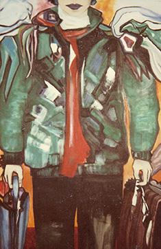 Aufbruch<br><br>1985<br>Acryl / Leinen<br>160 x 100 cm